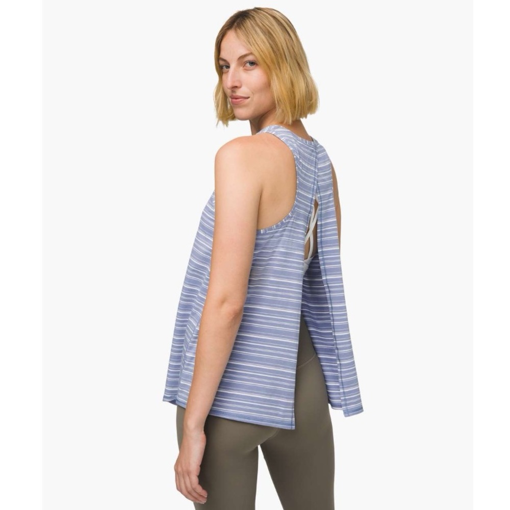 Lululemon All Tied Up Tank
Cut Back Stripe Tempest Blue White 6 - Picture 3 of 16